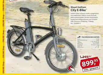 Sonderpreis Baumarkt Wayel Gotham City E-bike Angebot