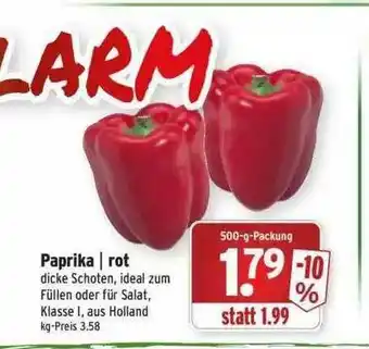 Wasgau Paprika Rot Angebot