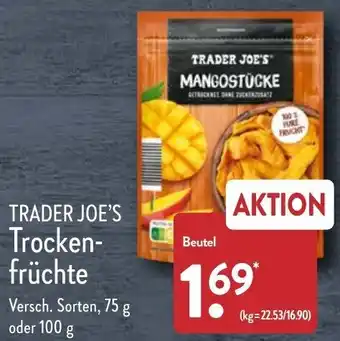 Aldi Nord Trader Joe's Trockenfrüchte 75 g oder 100 g Angebot