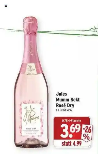 Wasgau Jules Mumm Sekt Rosé Dry Angebot