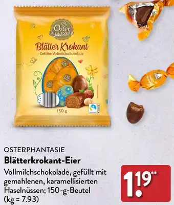 Aldi Nord Osterphantasie Blätterkrokant Eier 150 g Beutel Angebot