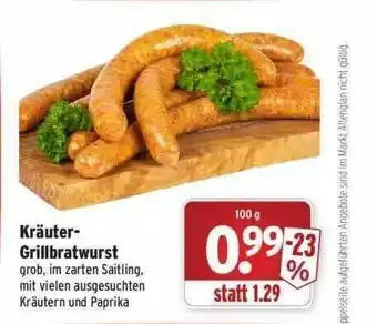 Wasgau Kraüter-grillbratwurst Angebot