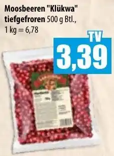 Mix Markt Klükwa Moosbeeren tiefgefroren 500 g Btl. Angebot