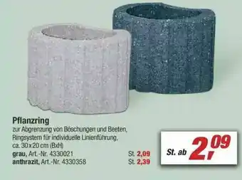 toom Baumarkt Pflanzring Grau Anthrazit Angebot