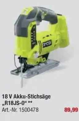 toom Baumarkt 18 V Akku-stichsäge „r18js-0” Ryobi Angebot