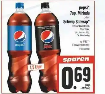 Edeka Pepsi, 7up, Mirinda Oder Schwip Schwap Angebot