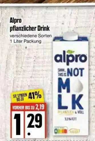 Edeka Alpro Pflanzlicher Drink Angebot