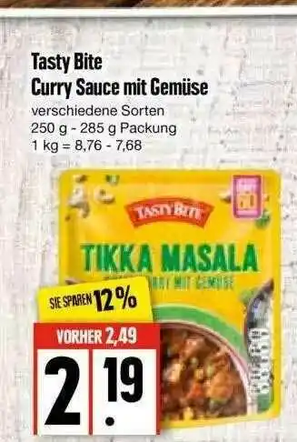 Edeka Tasty Bite Curry Sauce Mit Gemüse Angebot