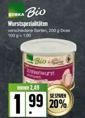 Edeka Edeka Bio Wurstpeziälitäten Angebot