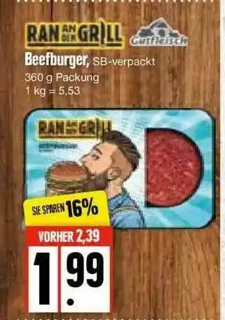 Edeka Gutfleisch Beefburger Angebot