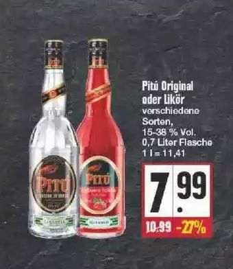 Edeka Pitu Original Oder Likör Angebot