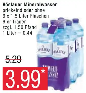 Marktkauf Vöslauer Mineralwasser 6x1,5 Liter Flaschen Angebot