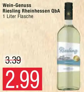 Marktkauf Wein Genuss Riesling Rheinhessen QbA 1 Liter Flasche Angebot