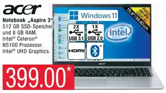 Marktkauf Acer Notebook Aspire 3 Angebot