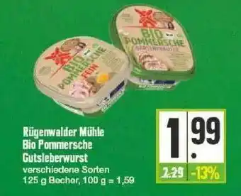 Edeka Rügenwalder Mühle Bio Pommersche Gutsleberwurst Angebot