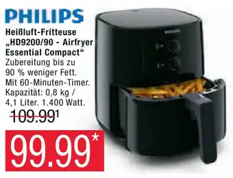 Marktkauf Philips Heißluft-Fritteuse HD9200/90 - Airfryer Essential Compact Angebot