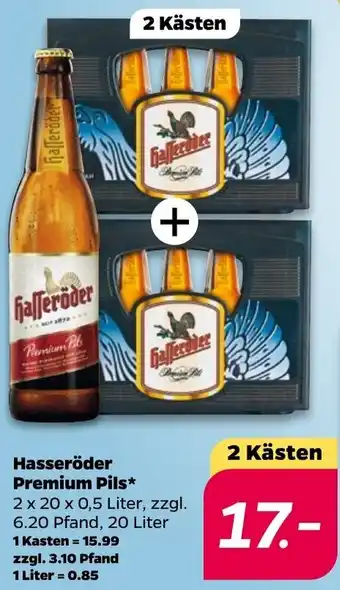 NETTO Hasseröder Premium Pils 2x20x0,5 Liter Angebot