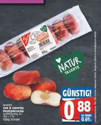 Edeka Spanien Gut & Günstig Plattpfirsiche Angebot