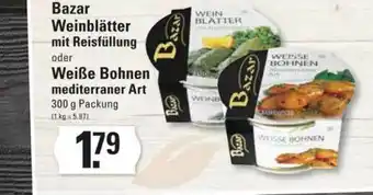 Edeka Frischemarkt Bazar Weinblätter Mit Reisfüllung Oder Weiße Bohnne Mediterraner Art Angebot