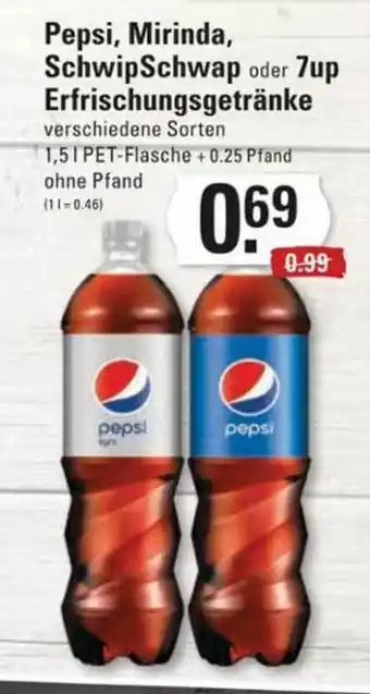 Edeka Frischemarkt Pepsi, Mirinda, Schwipschwap Oder 7up Erfrischungsgetränke Angebot