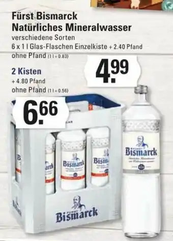 Edeka Frischemarkt Fürst Bismarck Natürliches Mineralwasser Angebot