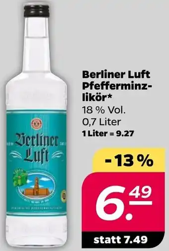 NETTO Berliner Luft Pfefferminzlikör 0,7 Liter Angebot