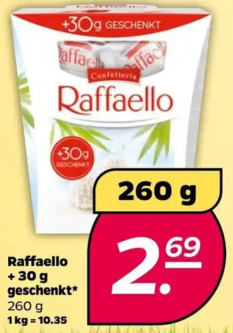 NETTO Raffaello + 30 g geschenkt 260 g Angebot