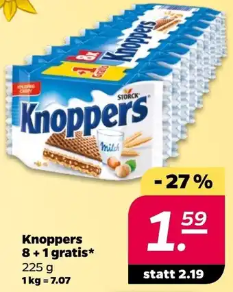NETTO Knoppers 8+1 gratis 225 g Angebot