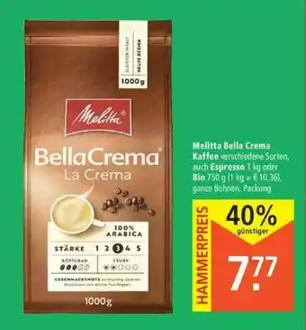 Marktkauf Melitta Bella Crema Kaffee Auch Espresso Bio Angebot