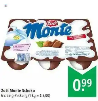 Marktkauf Zott Monte Schoko Angebot