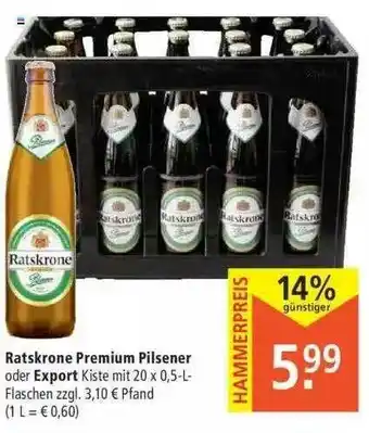 Marktkauf Ratskrone Premium Pilsener Oder Export Angebot