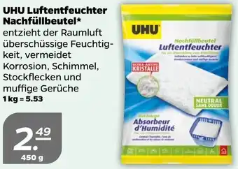 NETTO UHU Luftentfeuchter Nachfüllbeutel 450 g Angebot