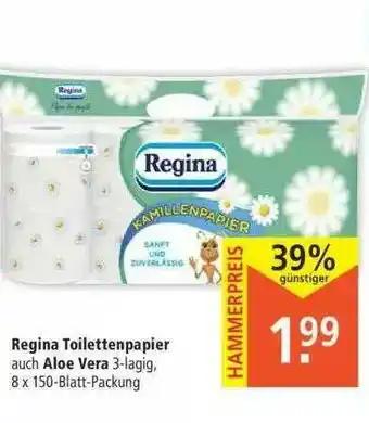 Marktkauf Regina Toilettenpapier Auch Aloe Vera Angebot