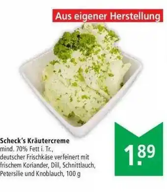 Marktkauf Scheck's Kräutercreme Angebot