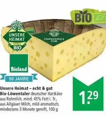 Marktkauf Unsere Heimat - Echt & Gut Bio-löwentaler Angebot