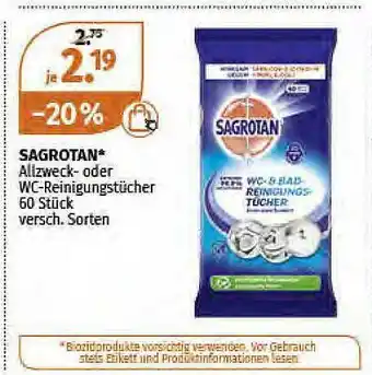 Müller Sagrotan Allzweck- Oder Wc-reingungstücher Angebot