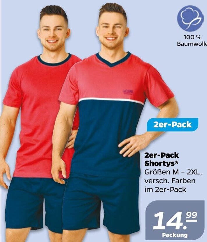 2er Pack Shortys Angebot bei NETTO