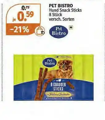 Müller Pet Bistro Hund Snack Sticks Angebot