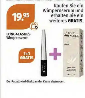 Müller Long4lashes Wimpernserum Angebot