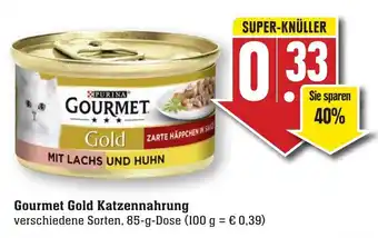 nah & gut Gourmet Gold Katzennahrung 85 g Dose Angebot