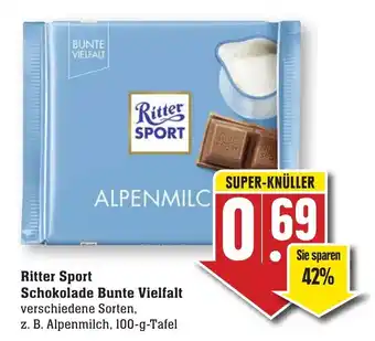 nah & gut Ritter sport Schokolade Bunte Vielfalt 100g Angebot