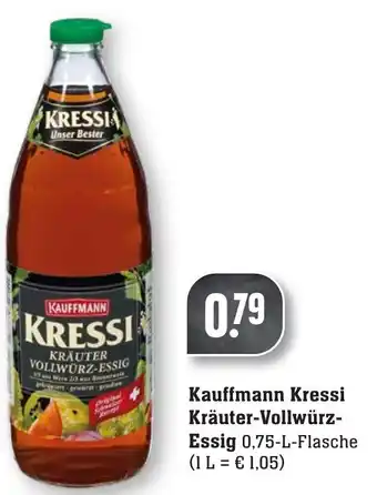 nah & gut Kauffmann Kressi Kräuter Vollwürz Essig 0,75L Angebot