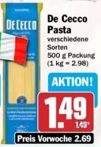 Hit De Cecco Pasta 500 g Packung Angebot