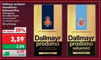 L. STROETMANN GROSSMARKT Dallmayr Prodomo gemahlener Bohnenkaffee 500g Angebot