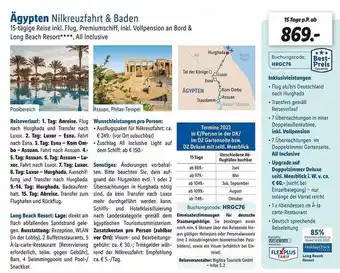 Lidl Reisen Ägypten nilkreuzfahrt & baden Angebot