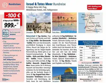 Lidl Reisen Israel & totes meer rundreise Angebot