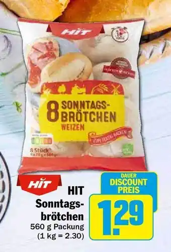 Hit Hit sonntagsbrötchen Angebot