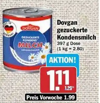 Hit Dovgan gezuckerte kondensmilch Angebot