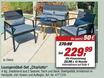 toom Baumarkt Loungemöbel-set „charlotta“ Angebot