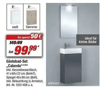 toom Baumarkt Gästebad-set „calanda“ Angebot